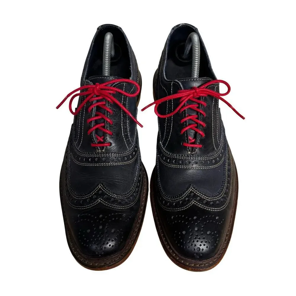 Allen Edmonds Neumok wingtip oxford Black Red Size 10.5 Made in USA